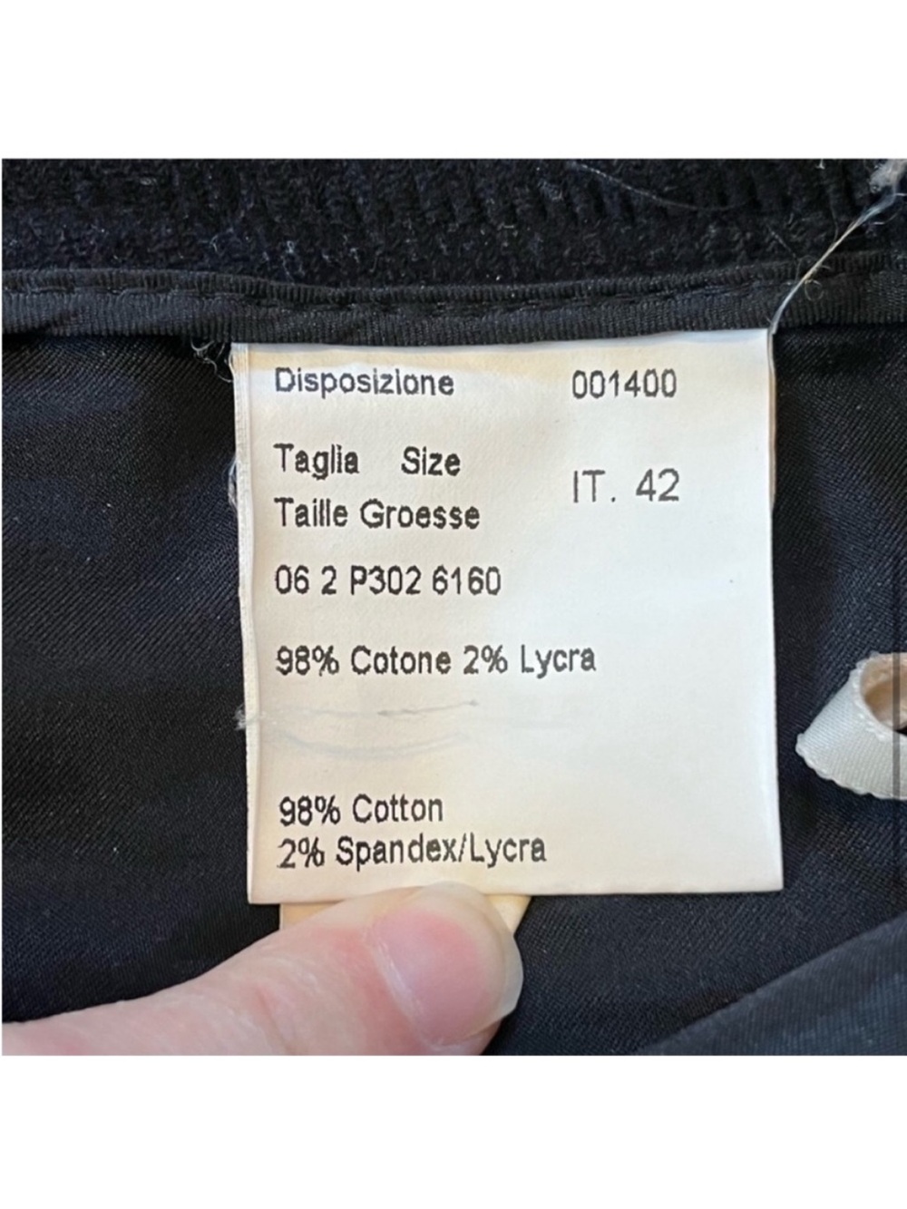 Piazza Sempione black corduroy pants size IT 42 US 6 - Picture 6 of 9